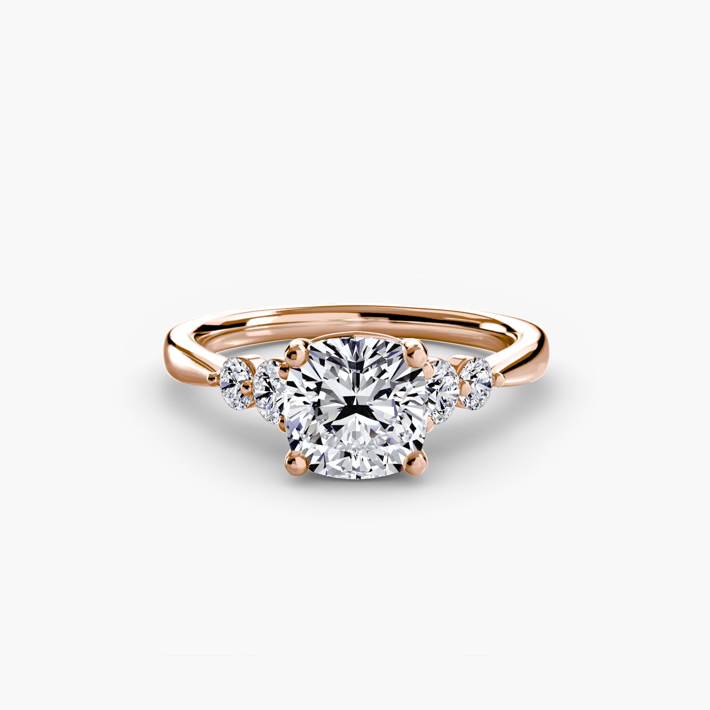 The "New Orleans" Solitaire with Shoulder Accents