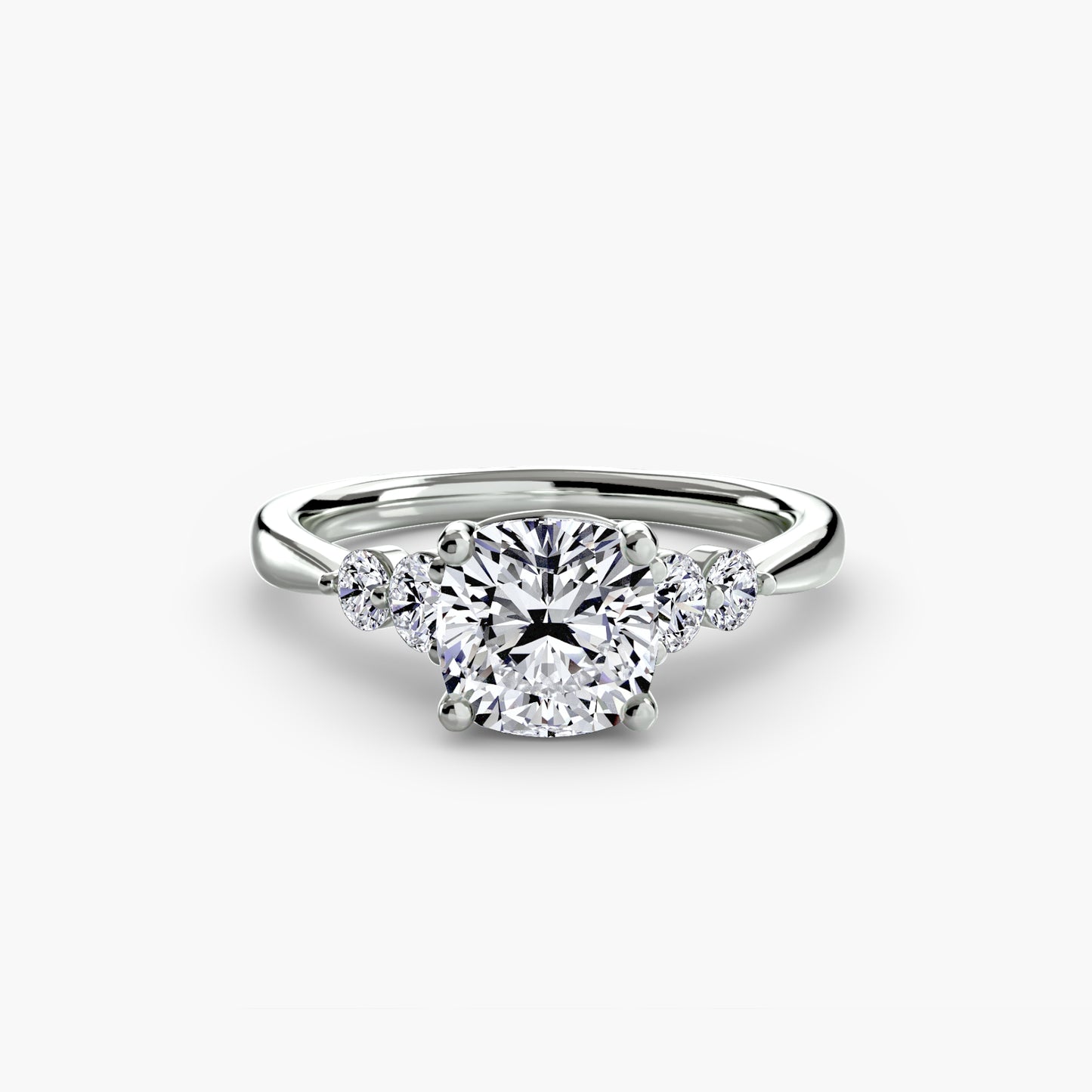 The "New Orleans" Solitaire with Shoulder Accents