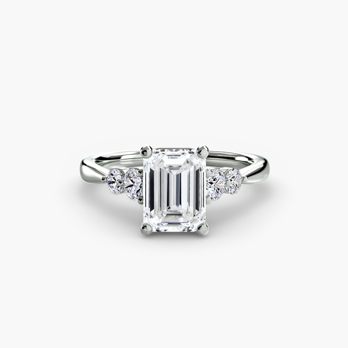 The "New Orleans" Solitaire with Shoulder Accents