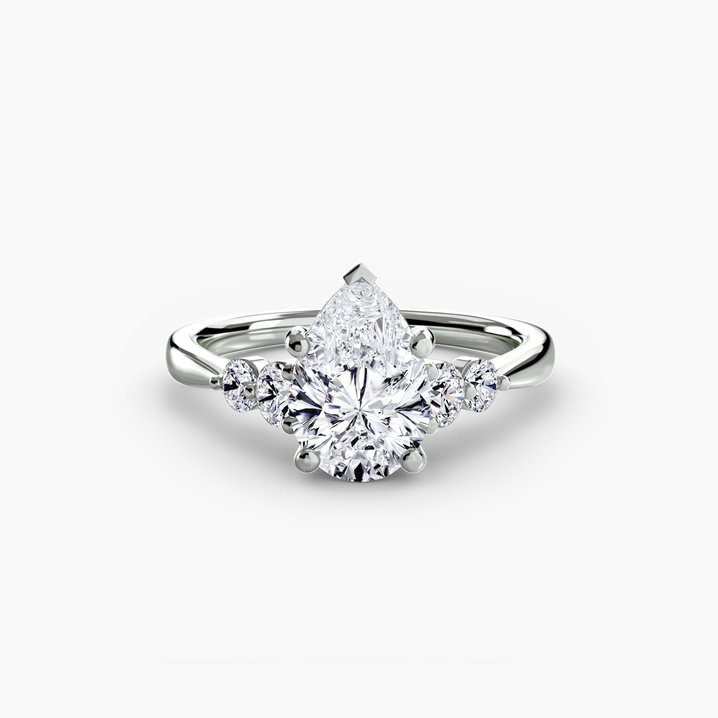 The "New Orleans" Solitaire with Shoulder Accents