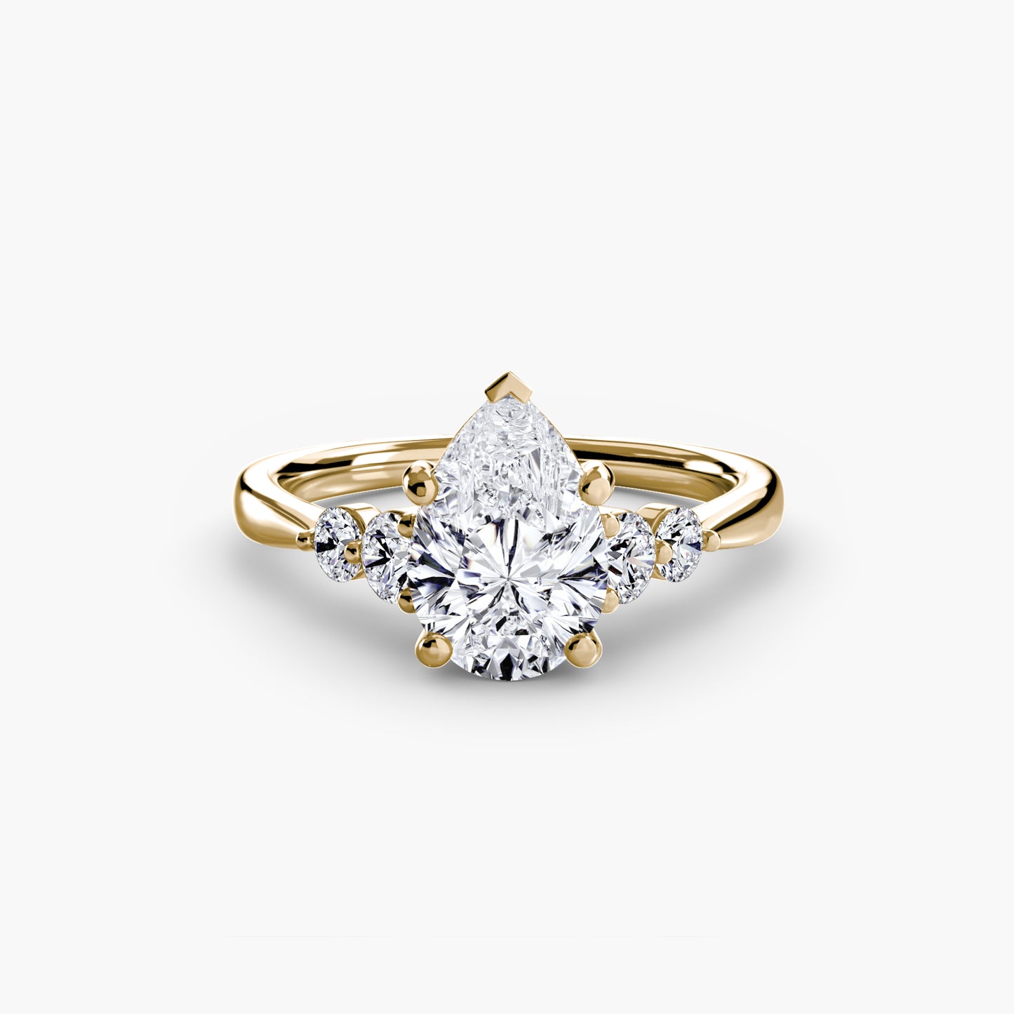 The "New Orleans" Solitaire with Shoulder Accents