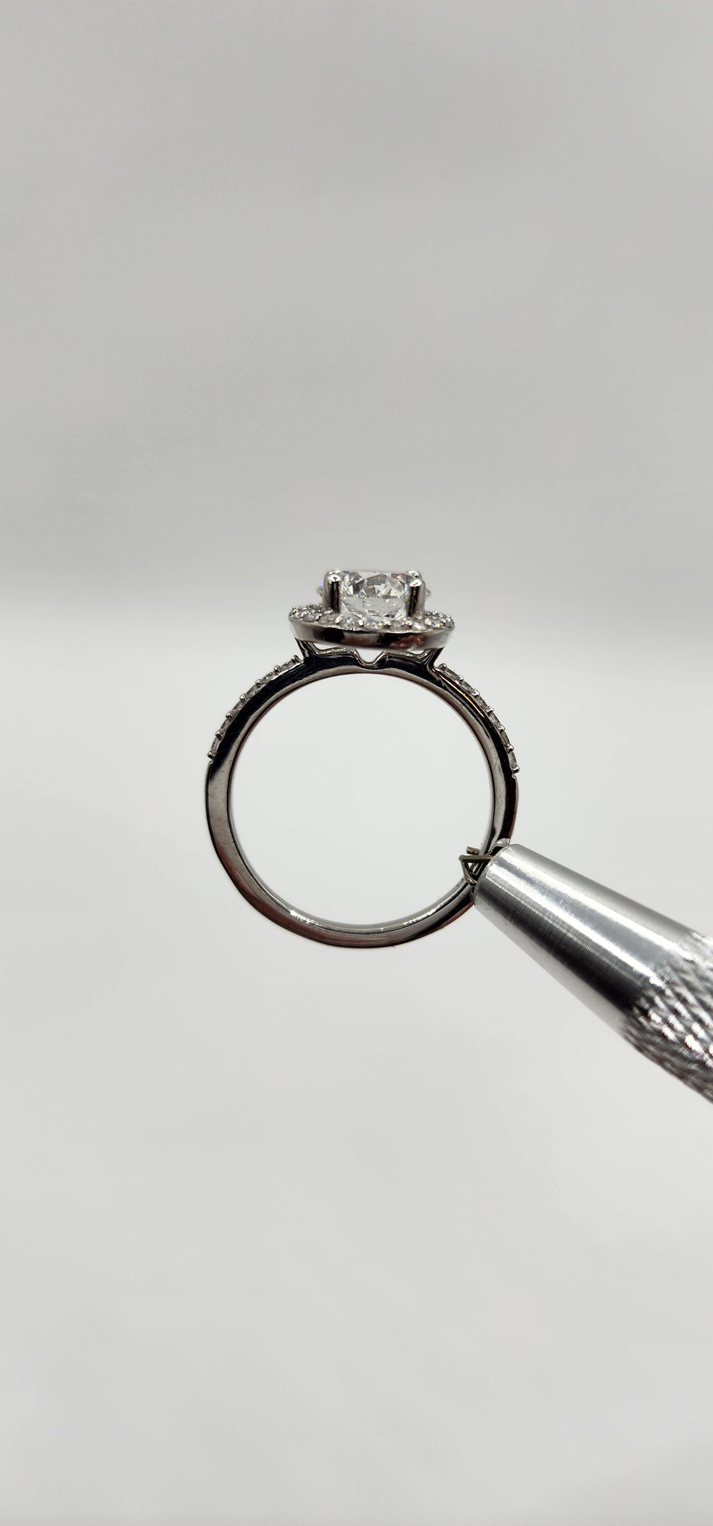 Round Halo Lab Grown Diamond Engagement Ring 2 CTTW, Yellow Gold Size 7