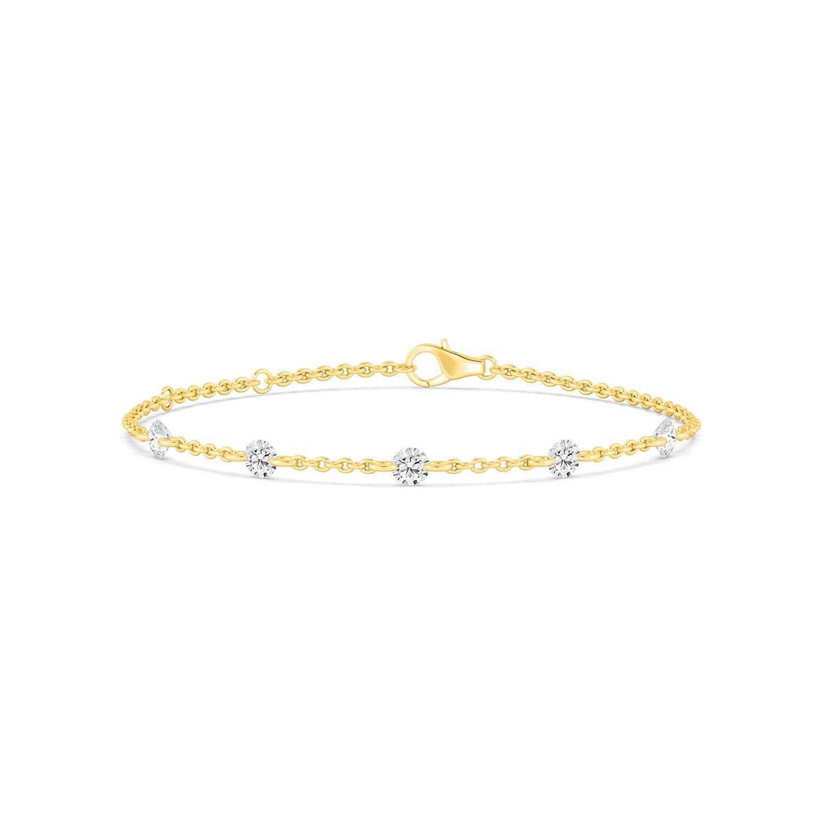 9k Yellow Gold Lab Grown Diamond BRACELET 1.12 ctw