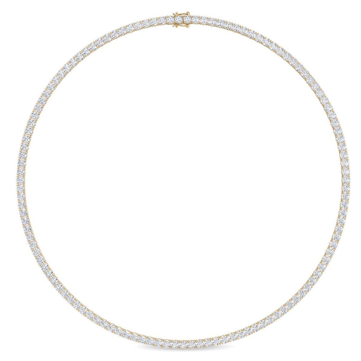 6.85 carat total, 9K White or Yellow Gold Lab Grown Diamond Tennis NECKLACE 16"