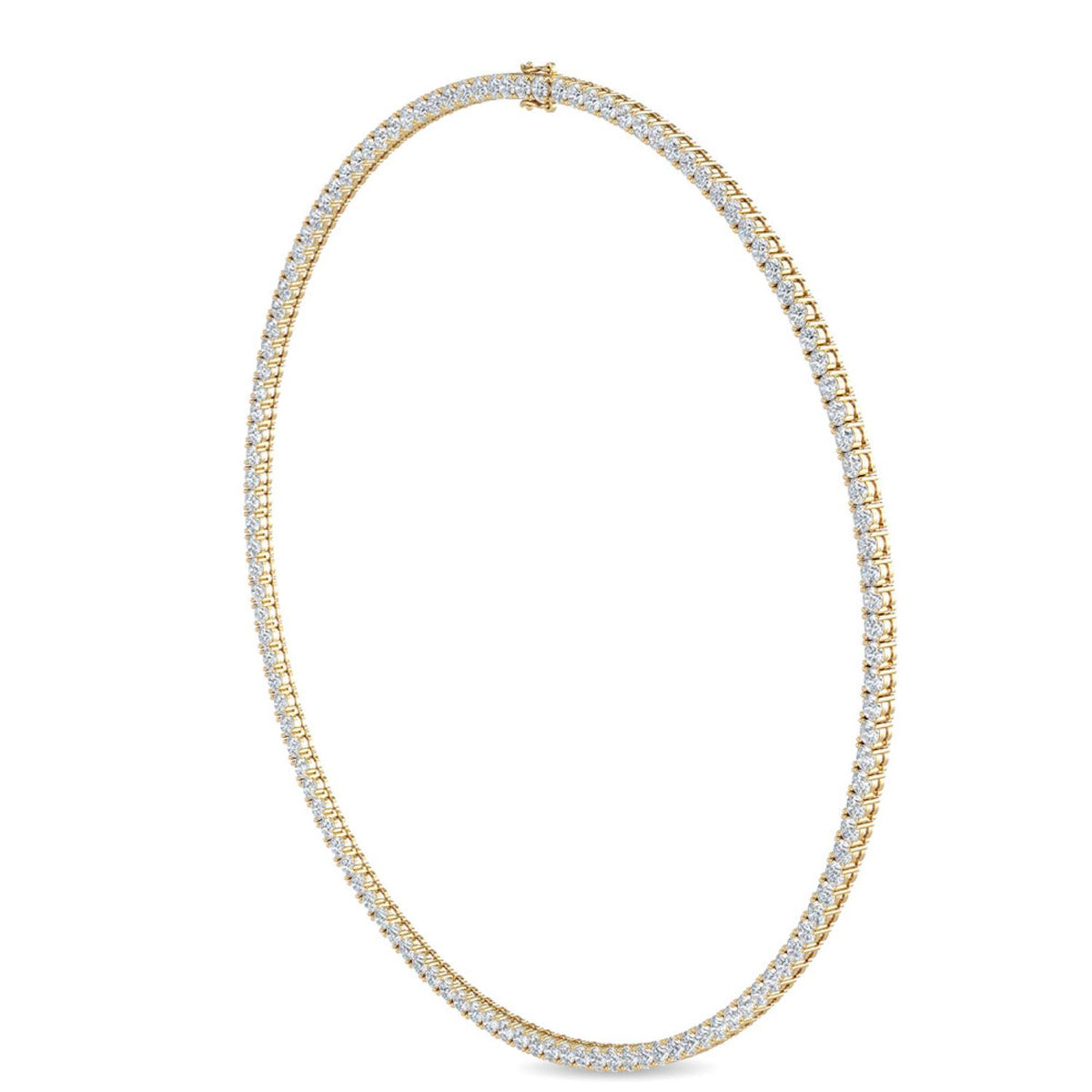 6.85 carat total, 9K White or Yellow Gold Lab Grown Diamond Tennis NECKLACE 16"