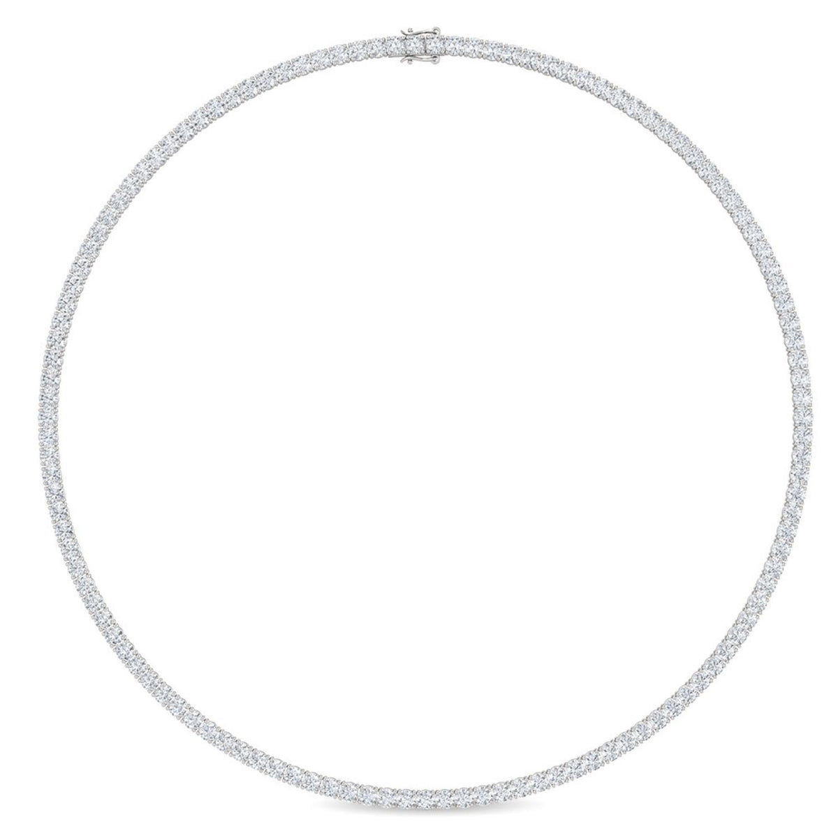 6.85 carat total, 9K White or Yellow Gold Lab Grown Diamond Tennis NECKLACE 16"