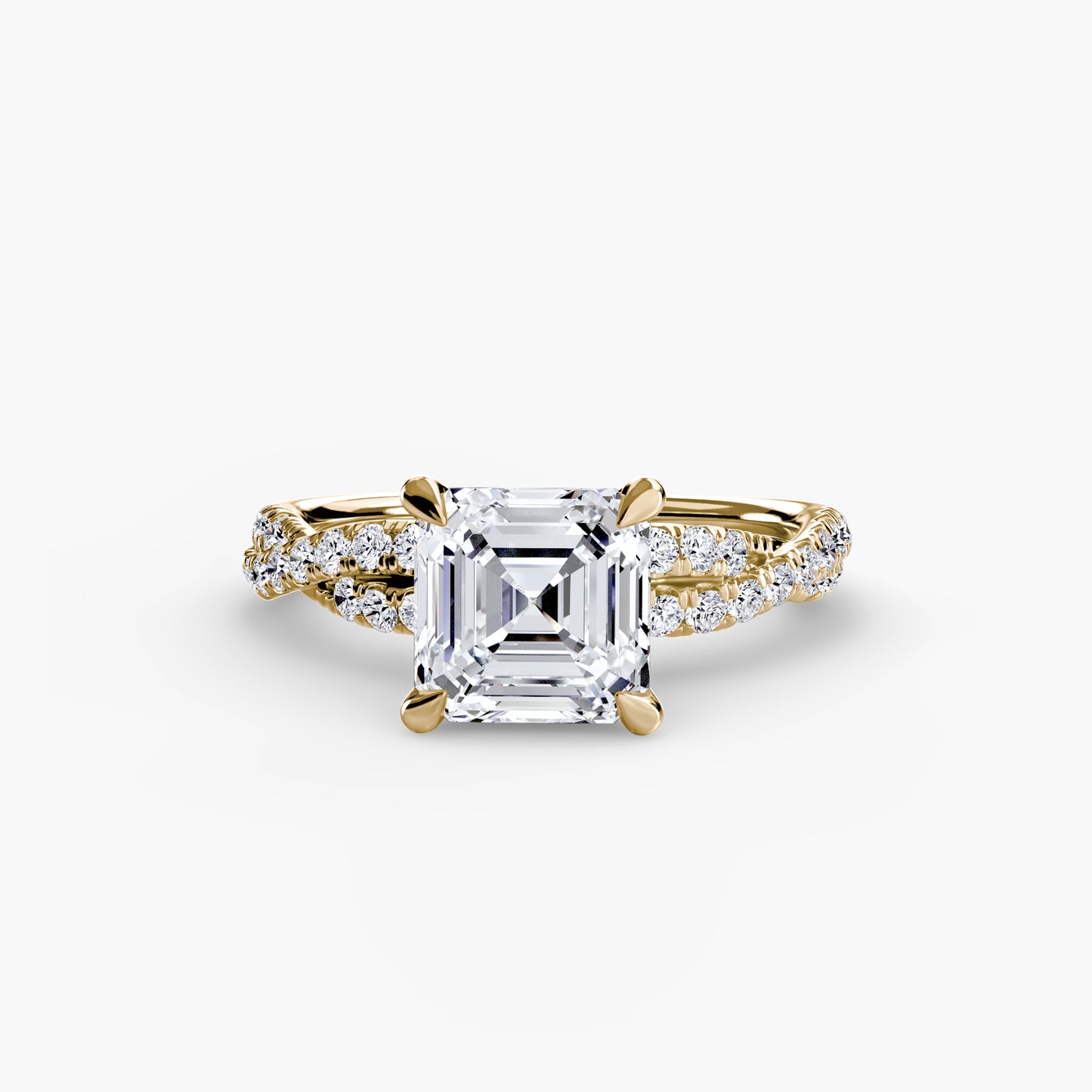 The "Rio" Twisted Pavé Solitaire