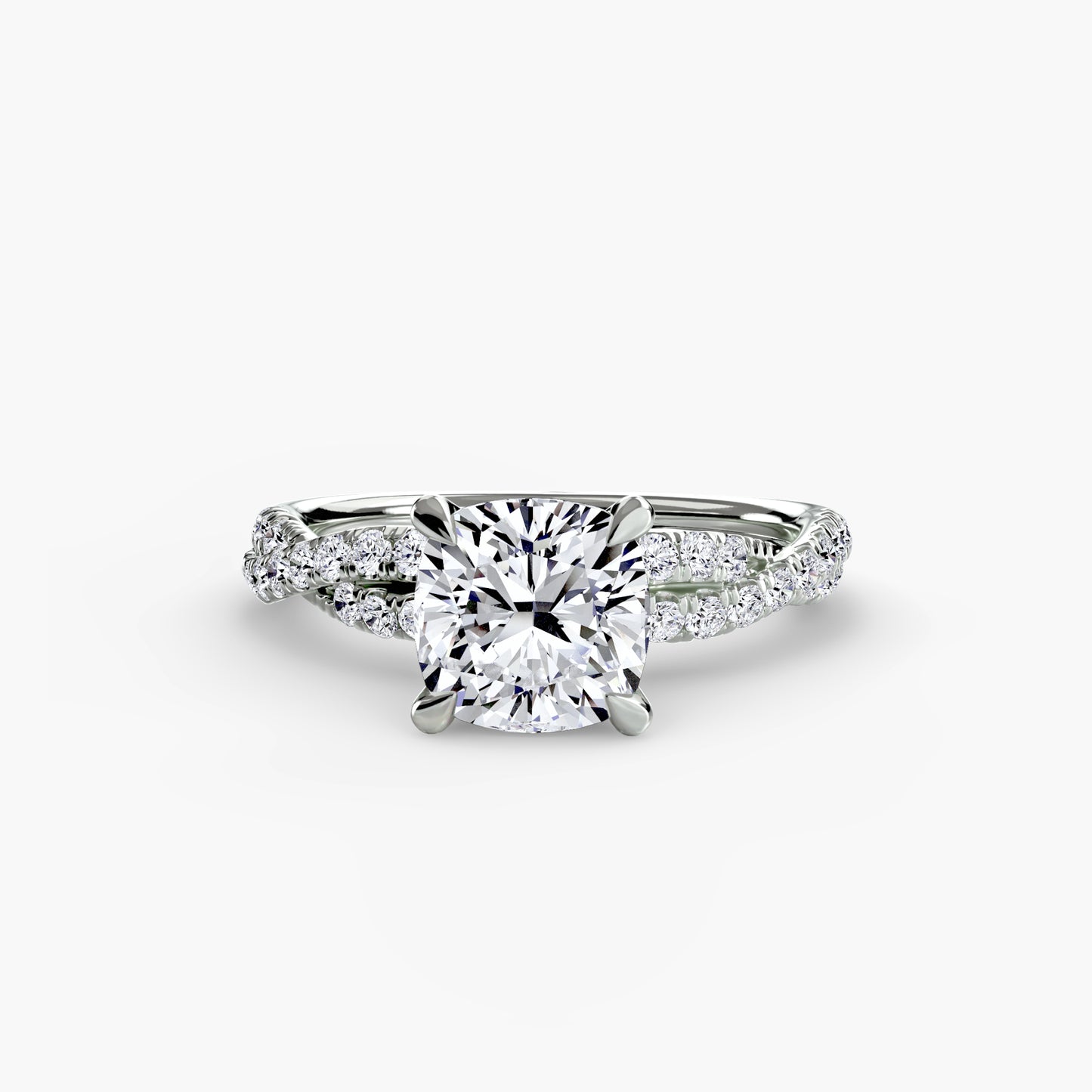 The "Rio" Twisted Pavé Solitaire