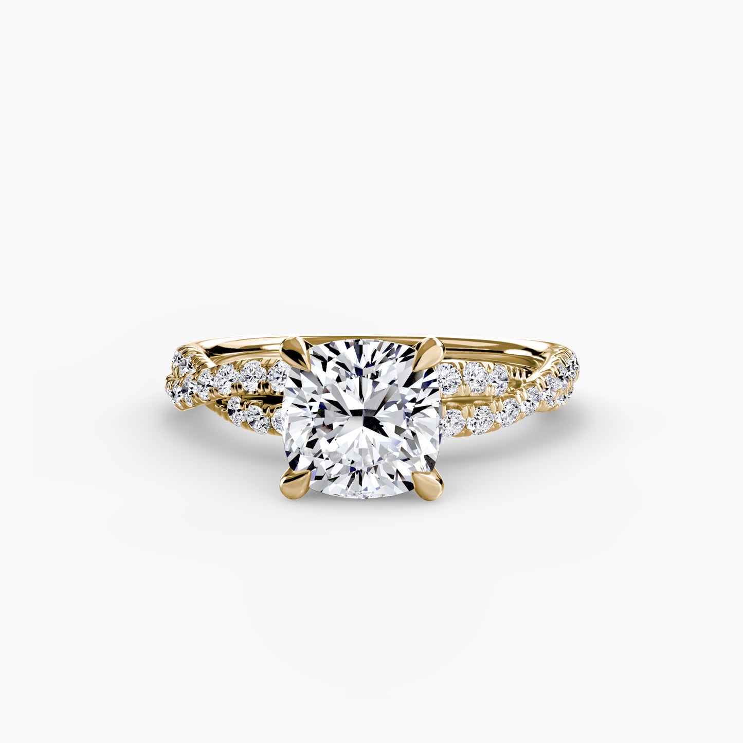 The "Rio" Twisted Pavé Solitaire