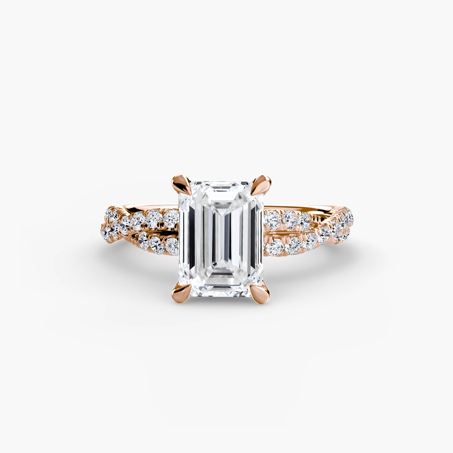 The "Rio" Twisted Pavé Solitaire