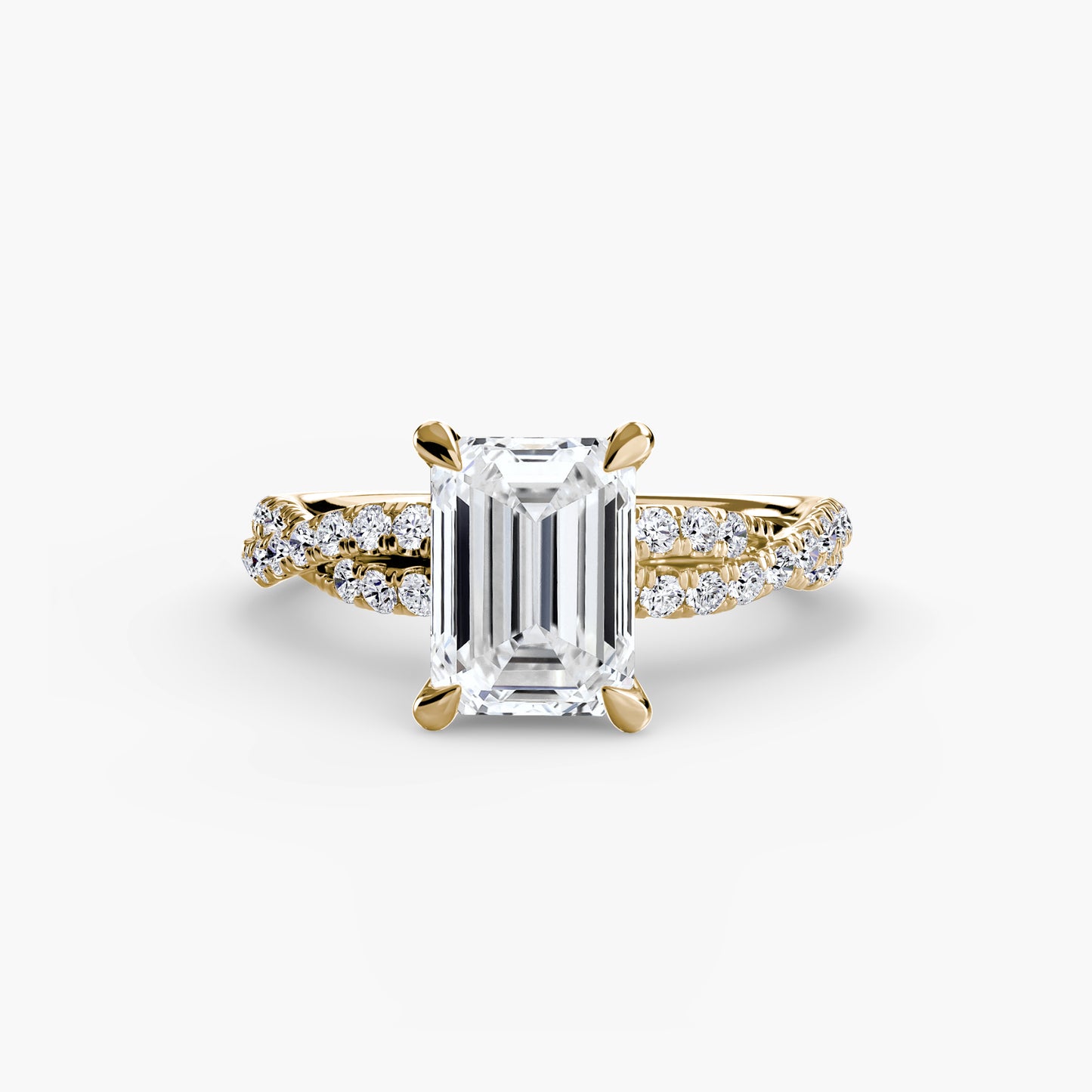 The "Rio" Twisted Pavé Solitaire