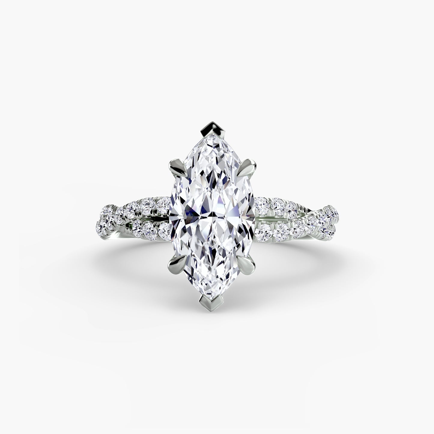 The "Rio" Twisted Pavé Solitaire