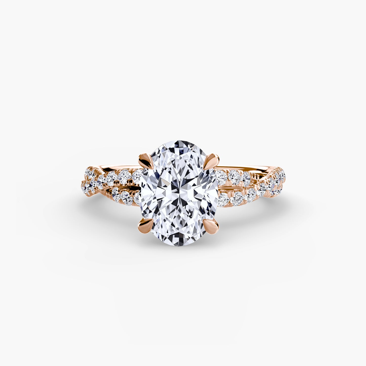 The "Rio" Twisted Pavé Solitaire