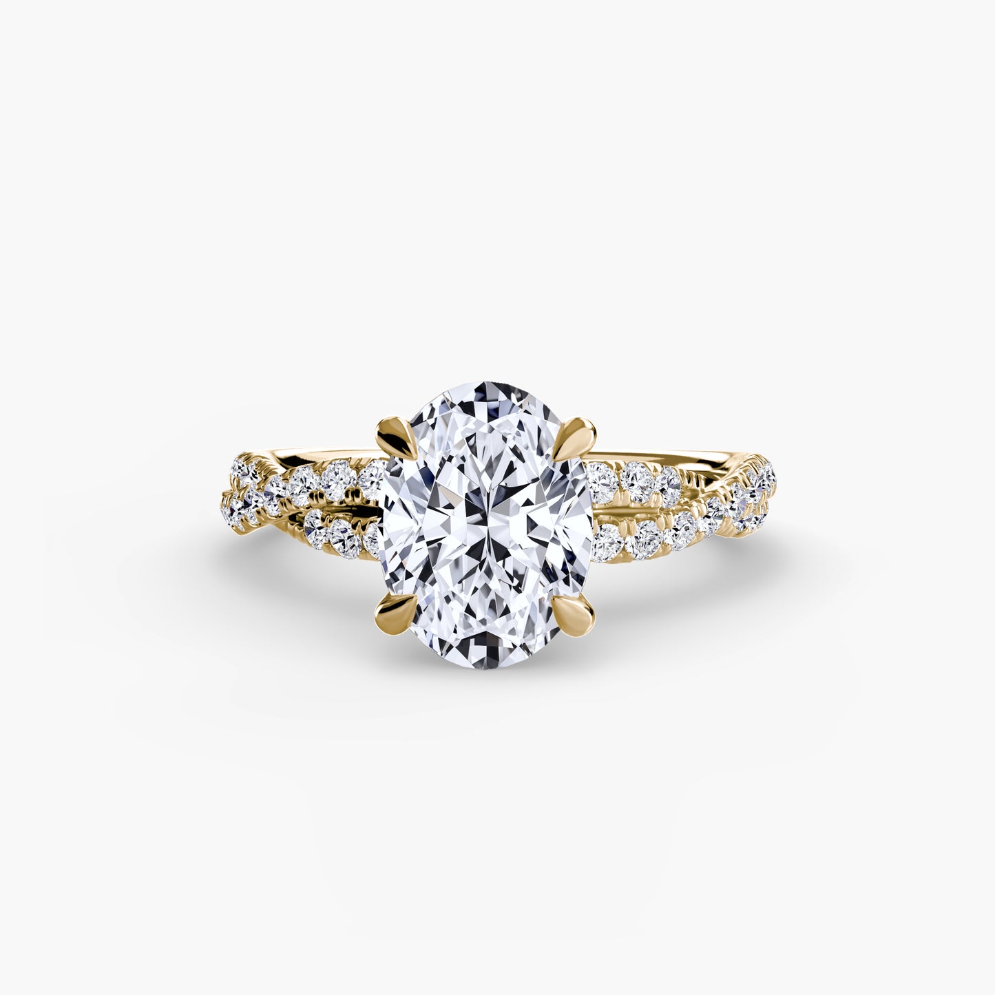 The "Rio" Twisted Pavé Solitaire
