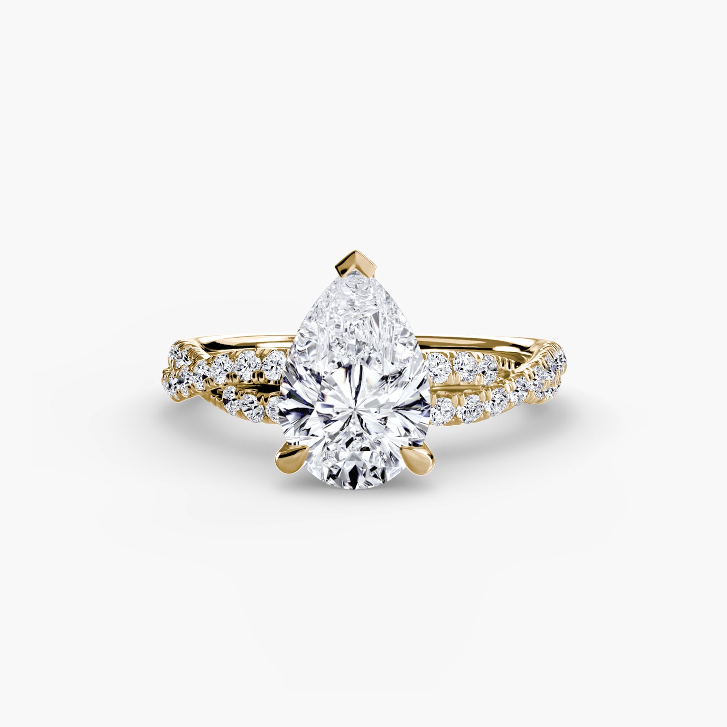 The "Rio" Twisted Pavé Solitaire
