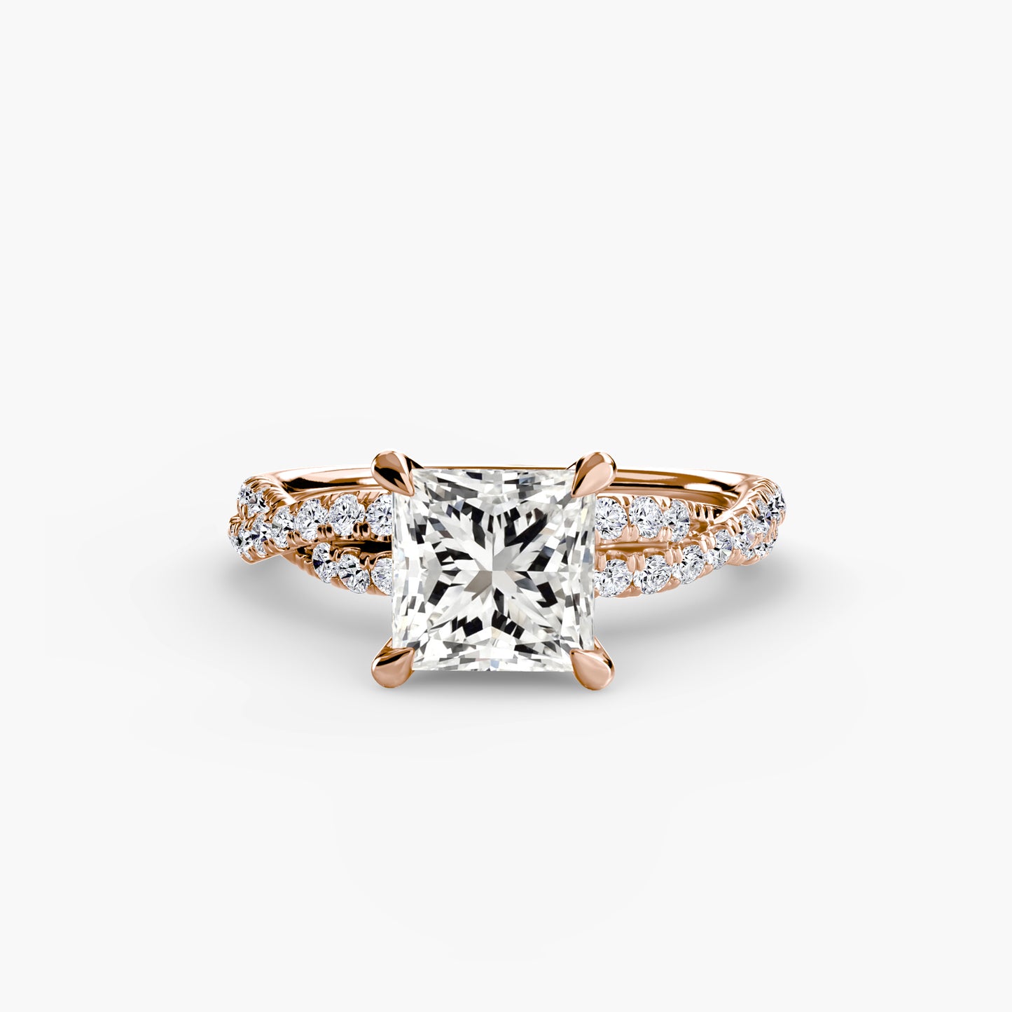 The "Rio" Twisted Pavé Solitaire