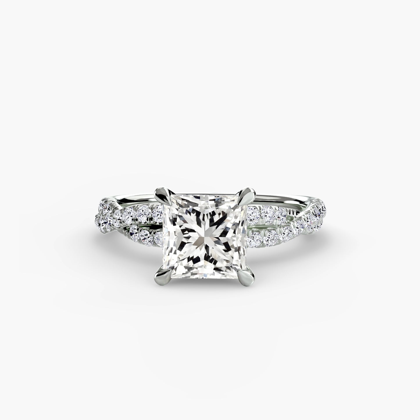 The "Rio" Twisted Pavé Solitaire