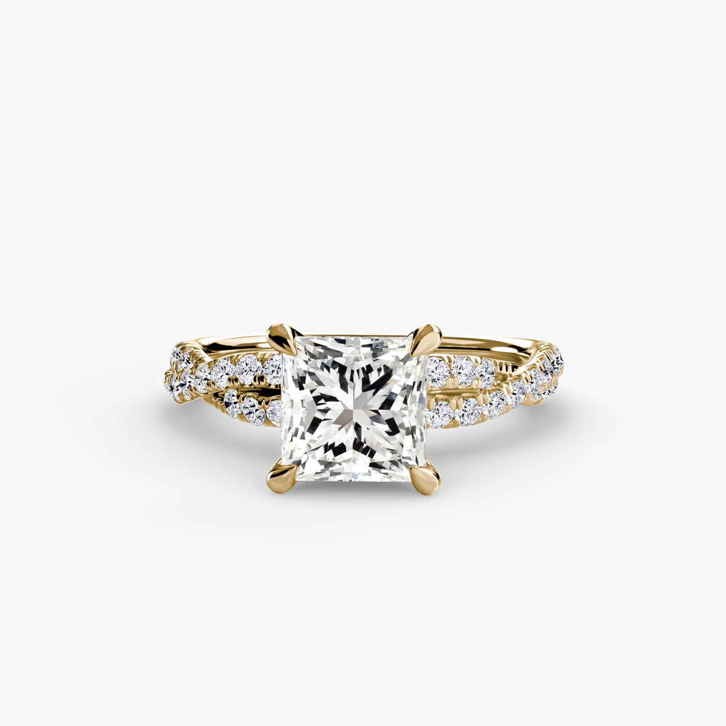 The "Rio" Twisted Pavé Solitaire