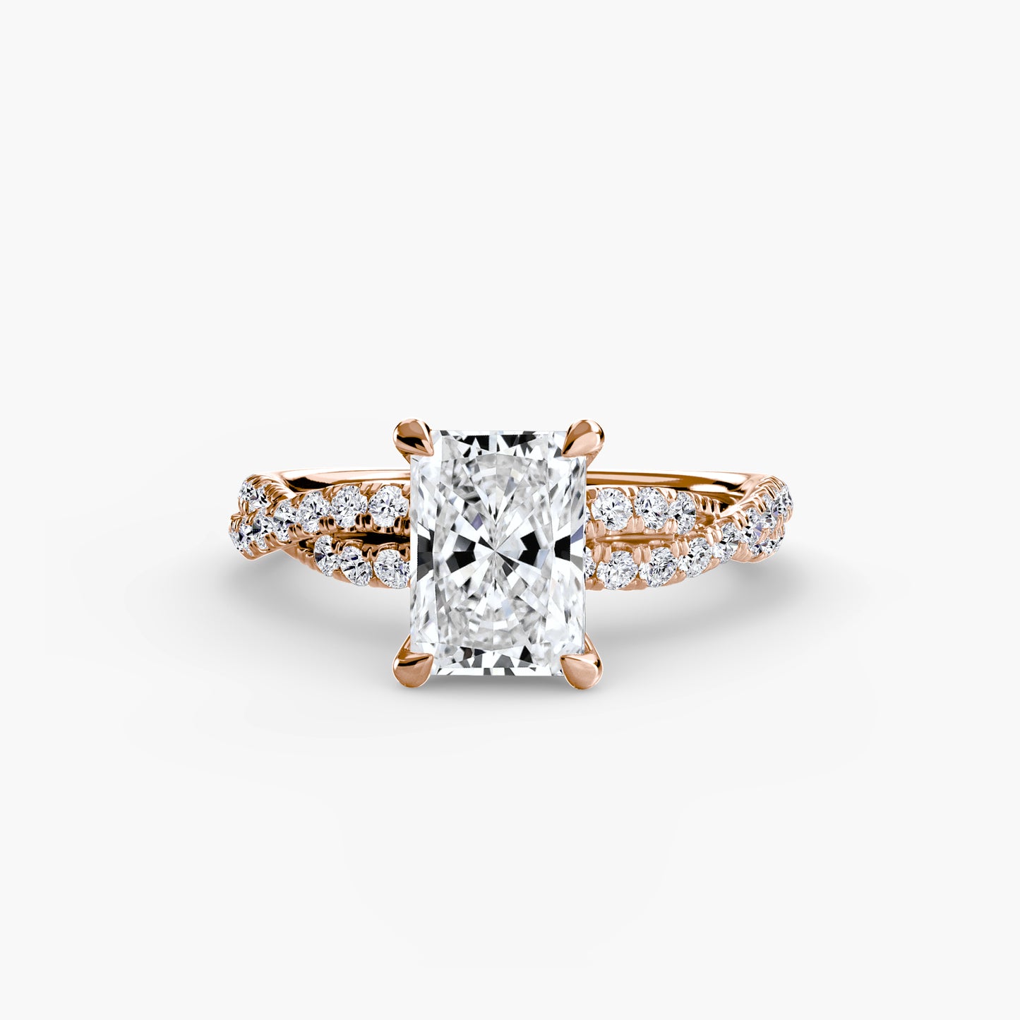 The "Rio" Twisted Pavé Solitaire