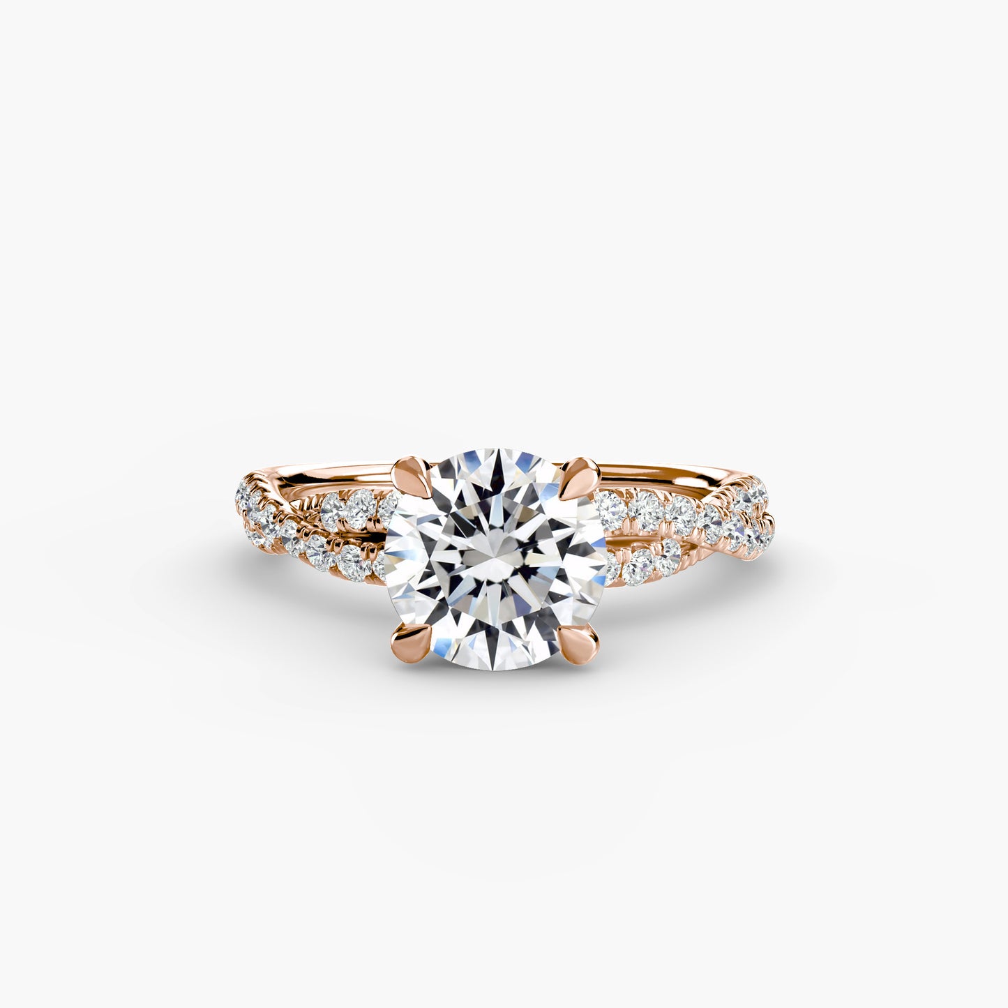 The "Rio" Twisted Pavé Solitaire