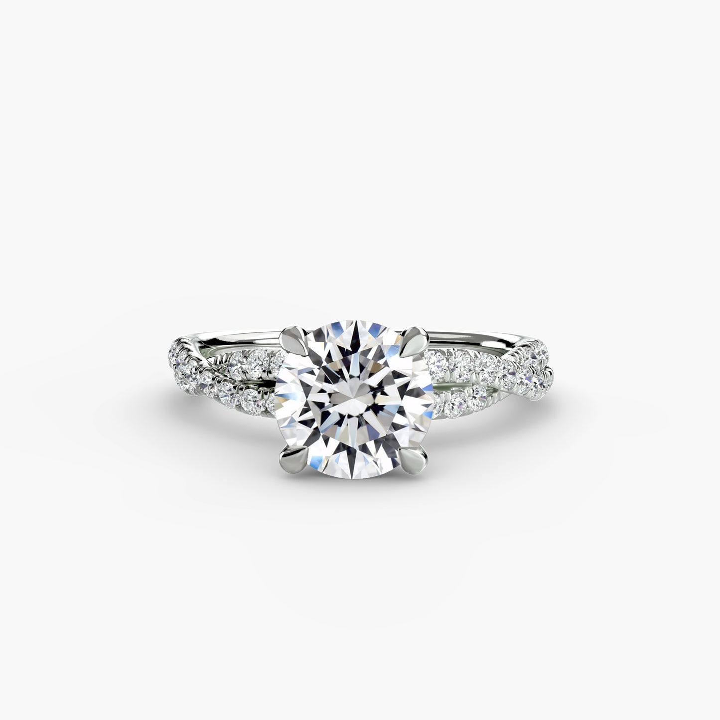 The "Rio" Twisted Pavé Solitaire