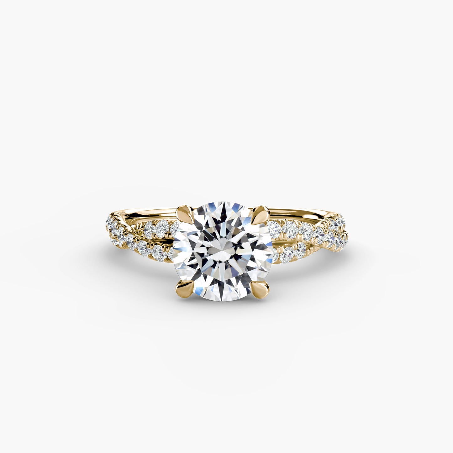 The "Rio" Twisted Pavé Solitaire