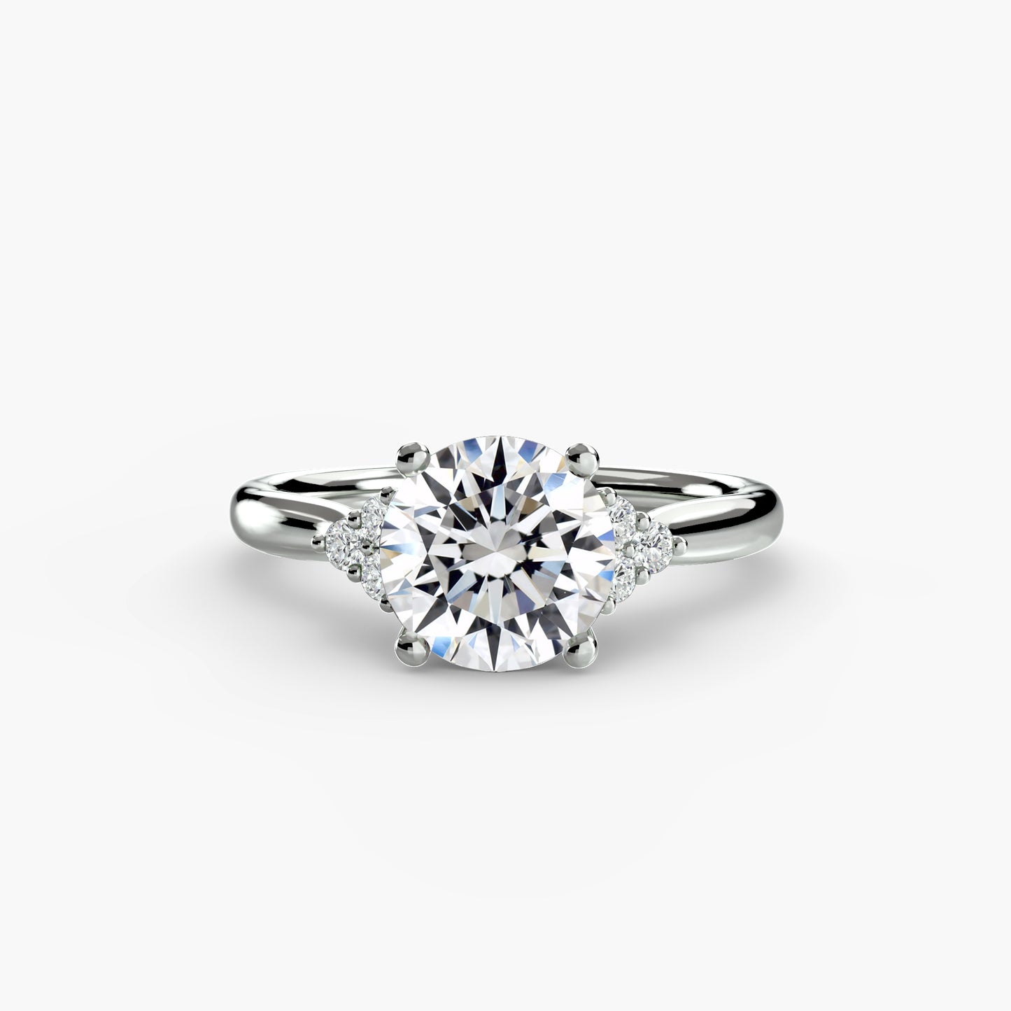 The "Dubai" Solitaire with Cluster Shoulders