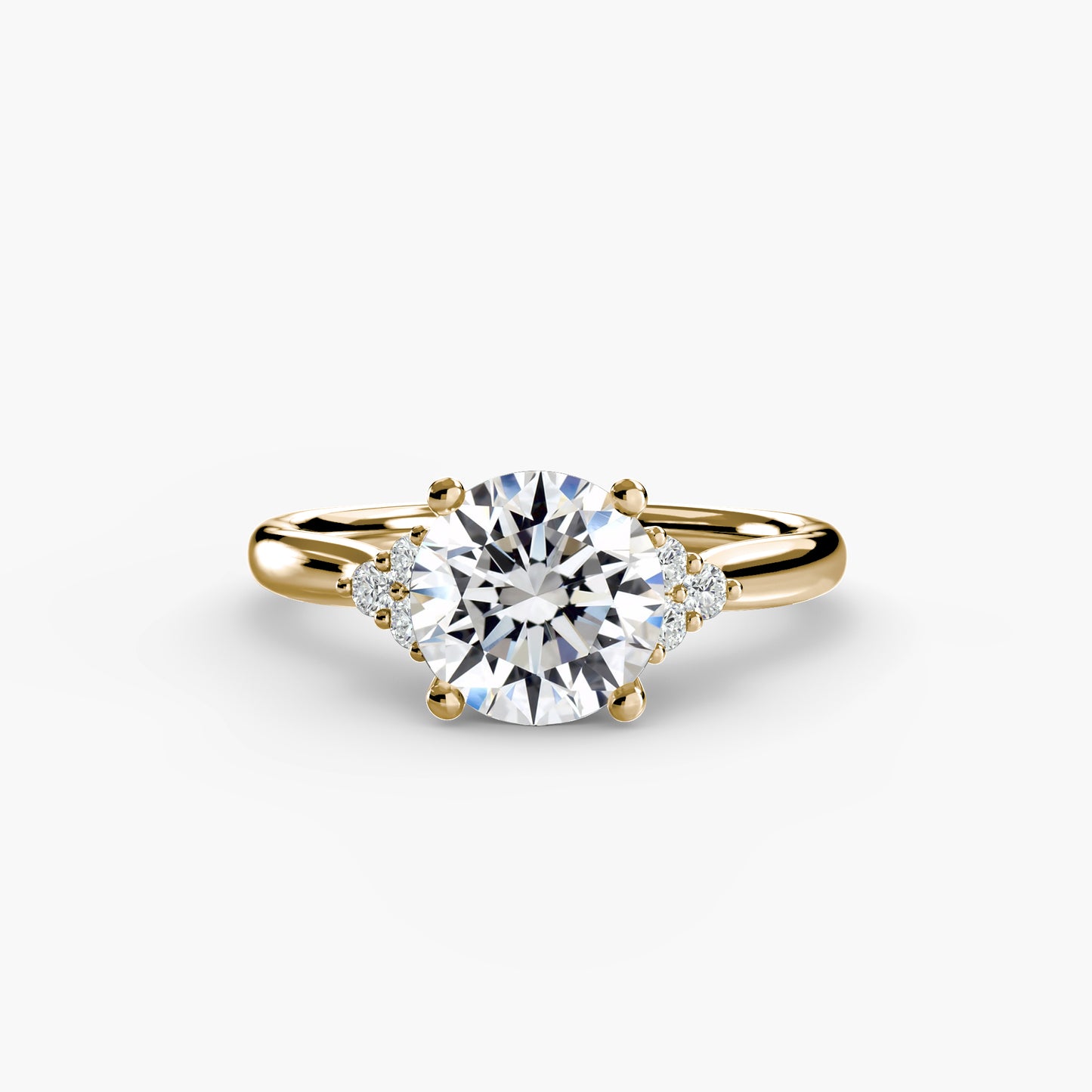 The "Dubai" Solitaire with Cluster Shoulders