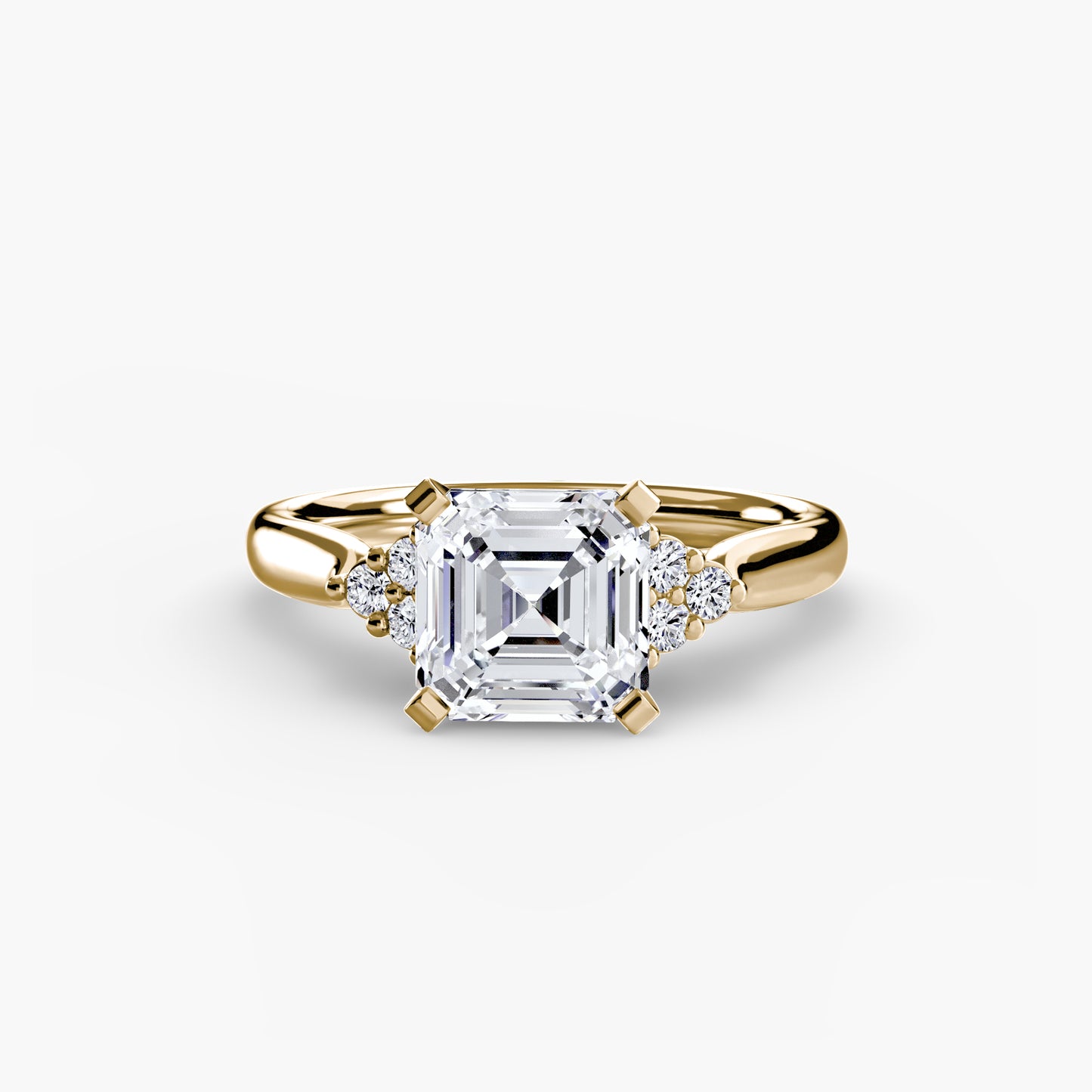 The "Maldives" Solitaire with Cluster Shoulders