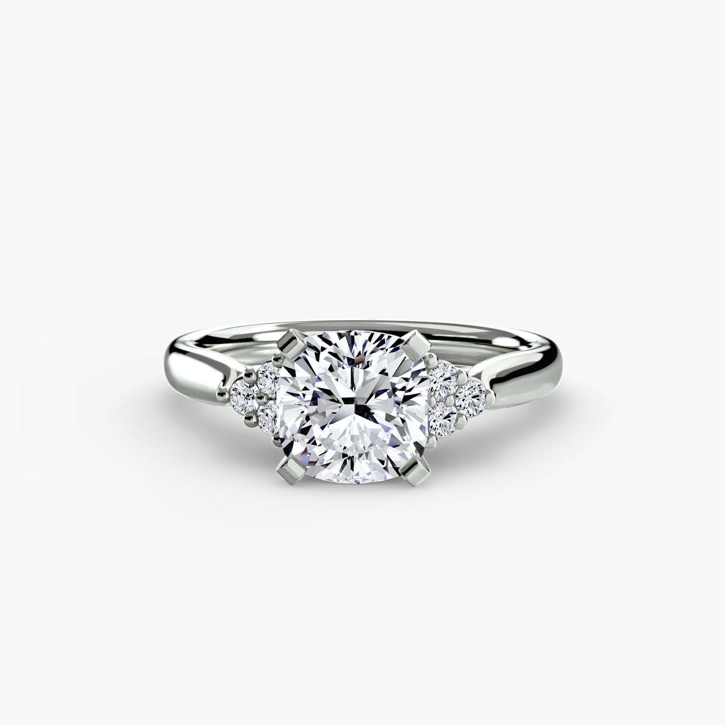The "Maldives" Solitaire with Cluster Shoulders