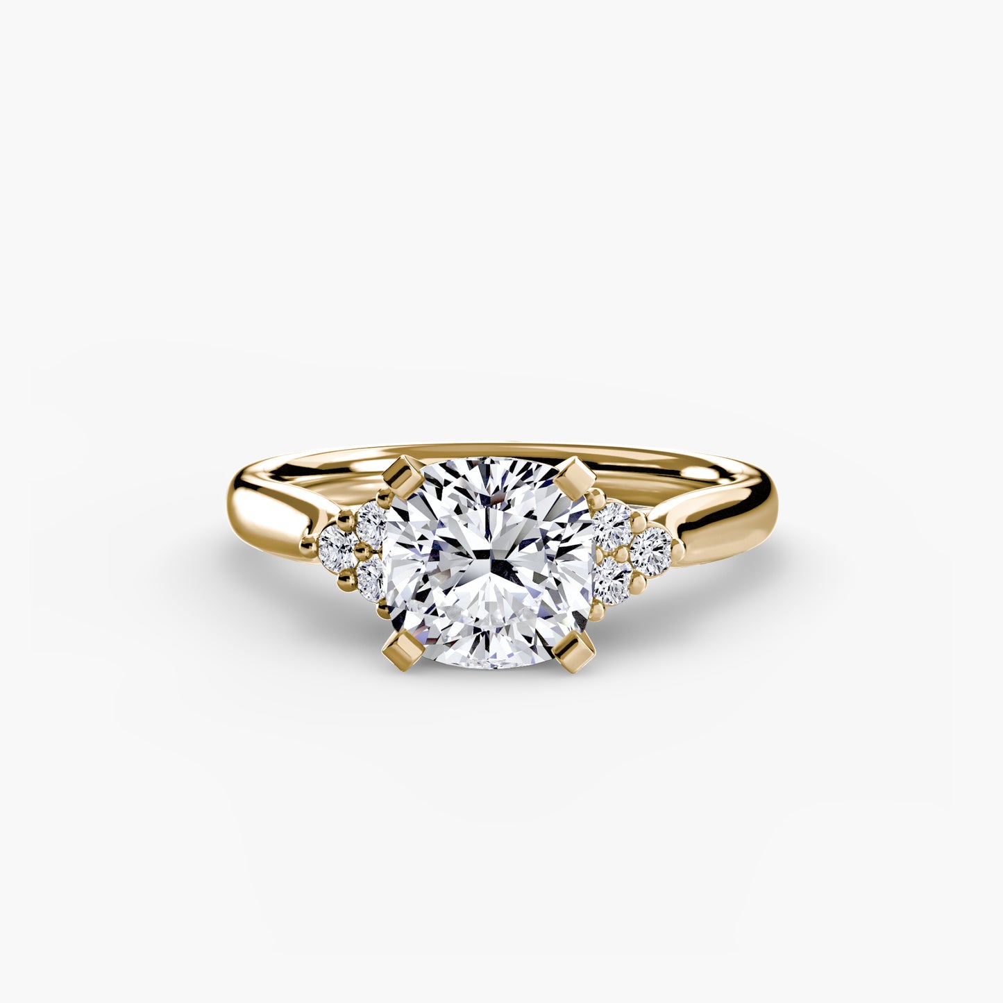 The "Maldives" Solitaire with Cluster Shoulders