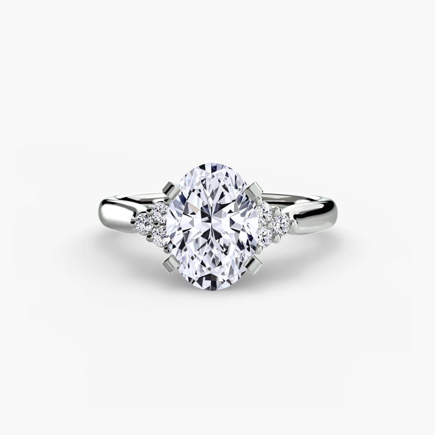 The "Maldives" Solitaire with Cluster Shoulders