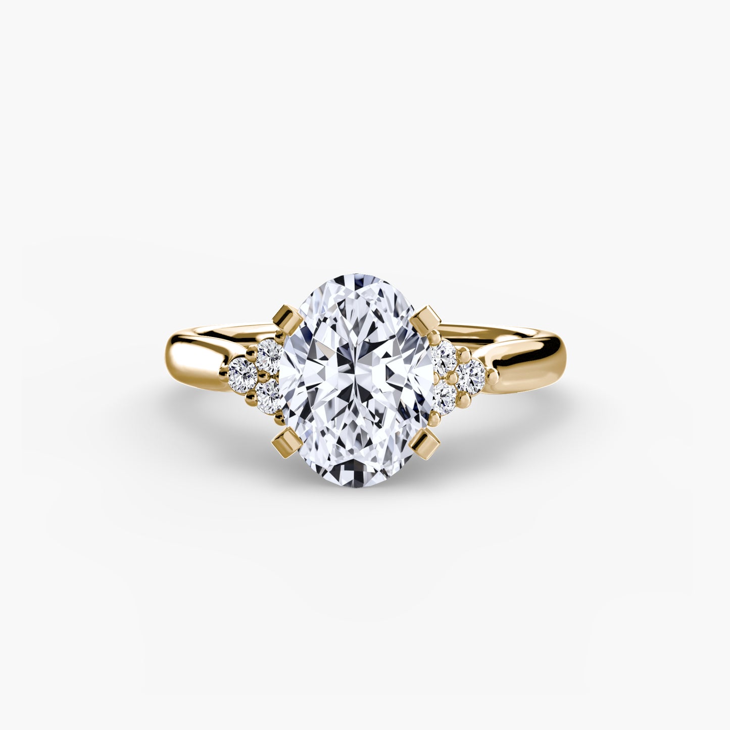 The "Maldives" Solitaire with Cluster Shoulders