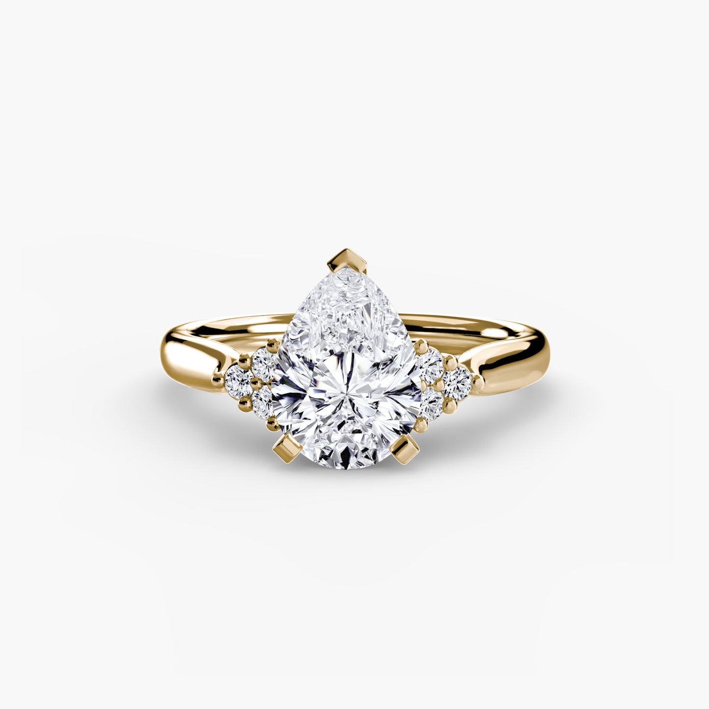 The "Maldives" Solitaire with Cluster Shoulders