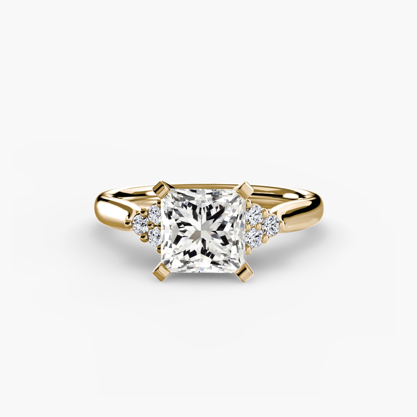 The "Maldives" Solitaire with Cluster Shoulders