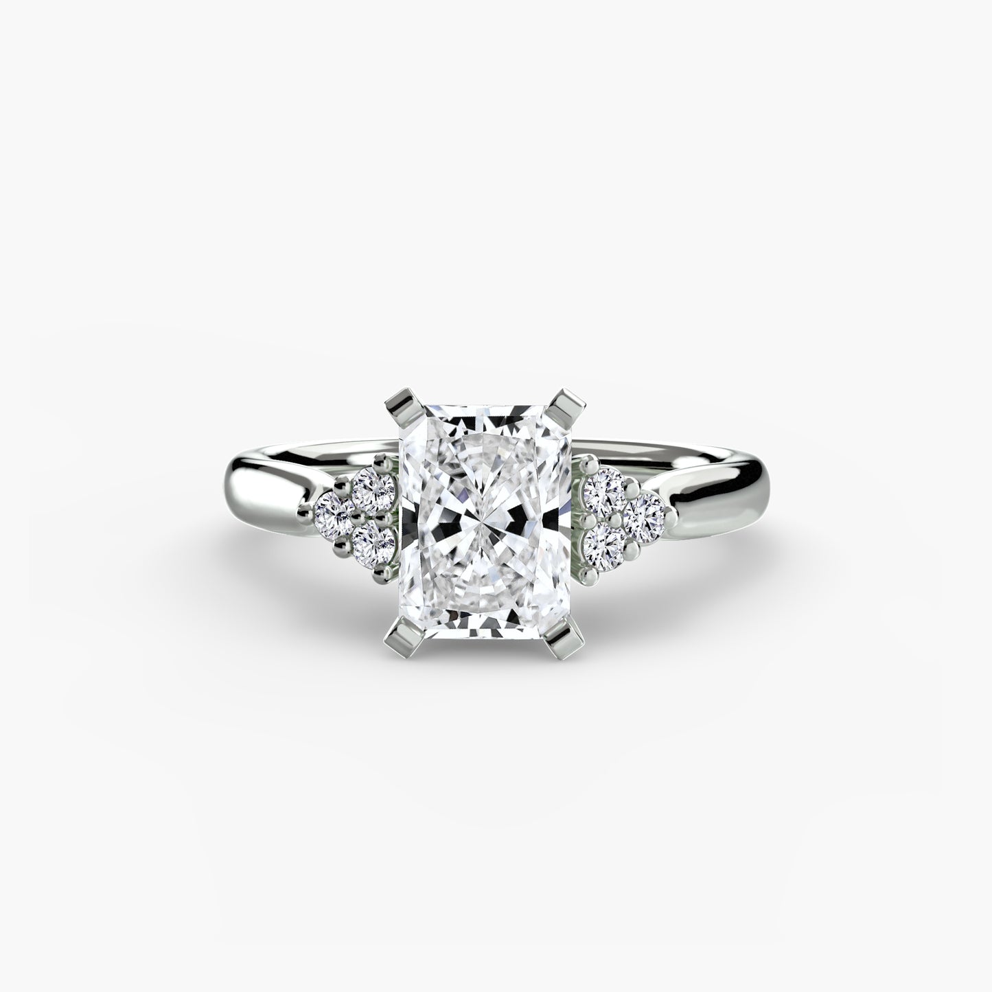 The "Maldives" Solitaire with Cluster Shoulders