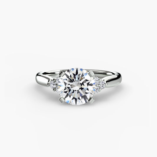 The "Maldives" Solitaire with Cluster Shoulders