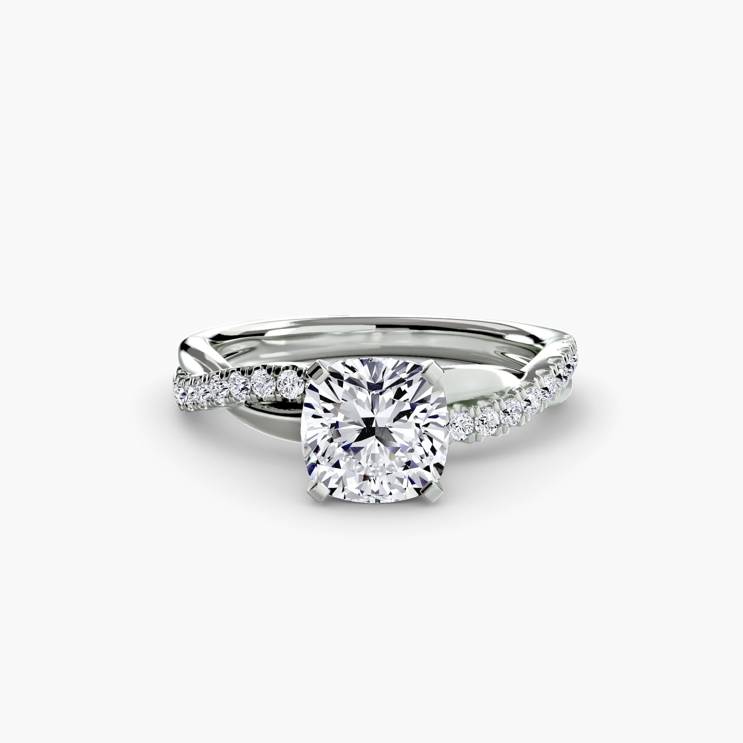 The "Amsterdam" Emerald Twist Pavé Ring