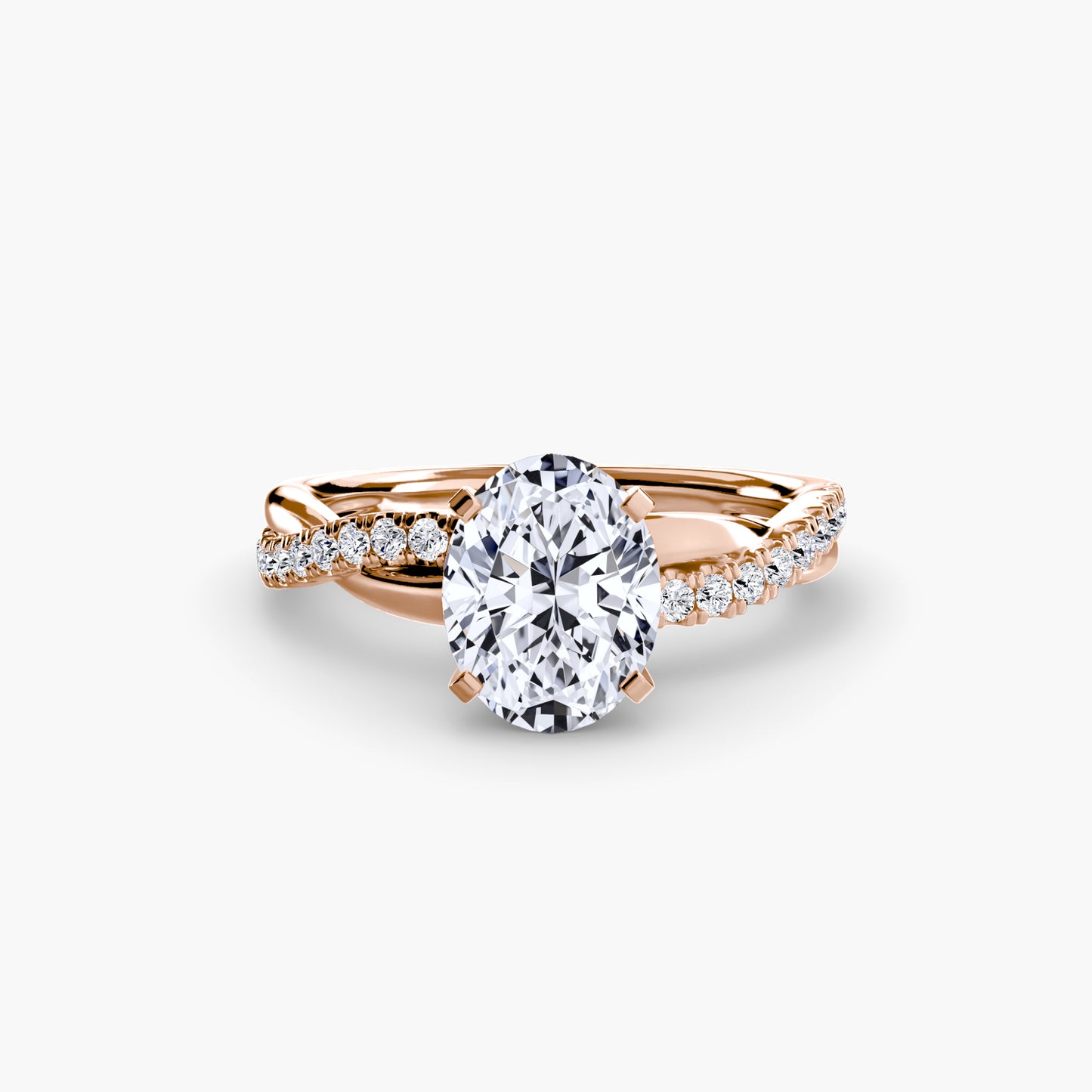 The "Amsterdam" Emerald Twist Pavé Ring