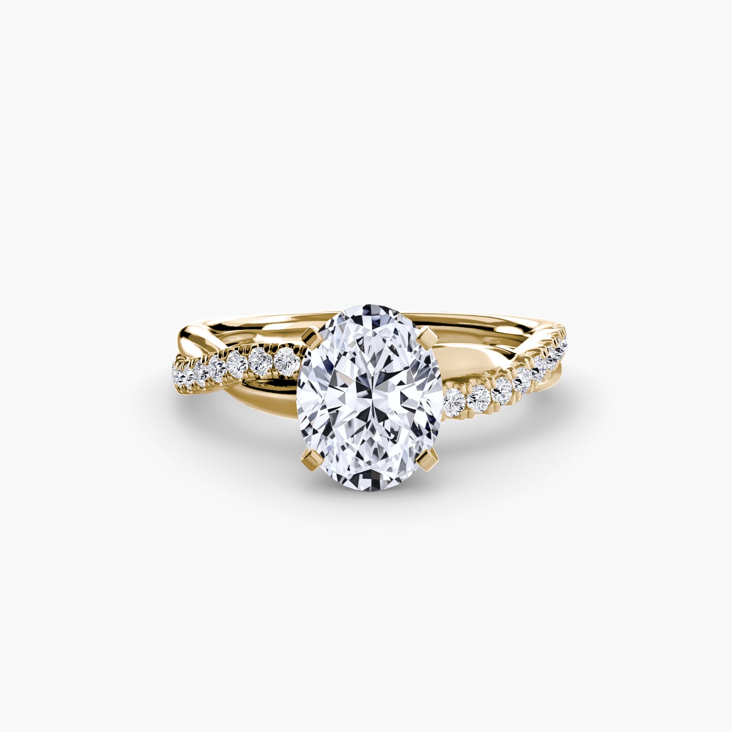 The "Amsterdam" Emerald Twist Pavé Ring