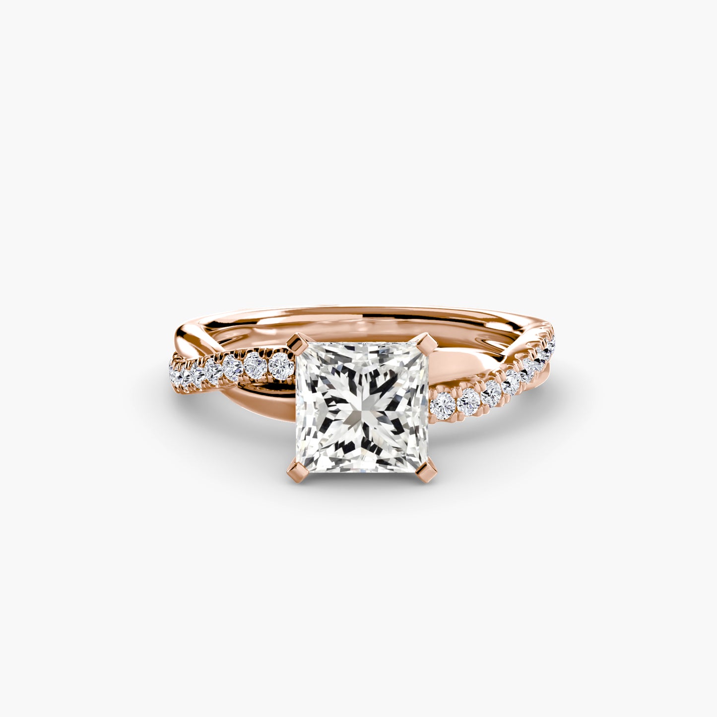 The "Amsterdam" Emerald Twist Pavé Ring