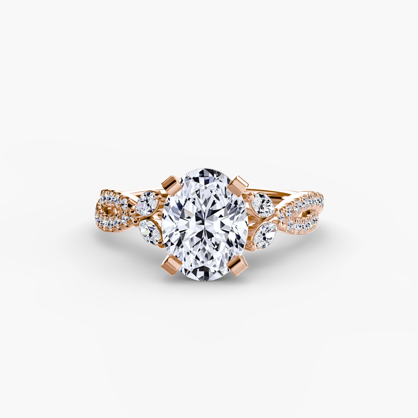 The "Madrid" Twist Pavé Ring