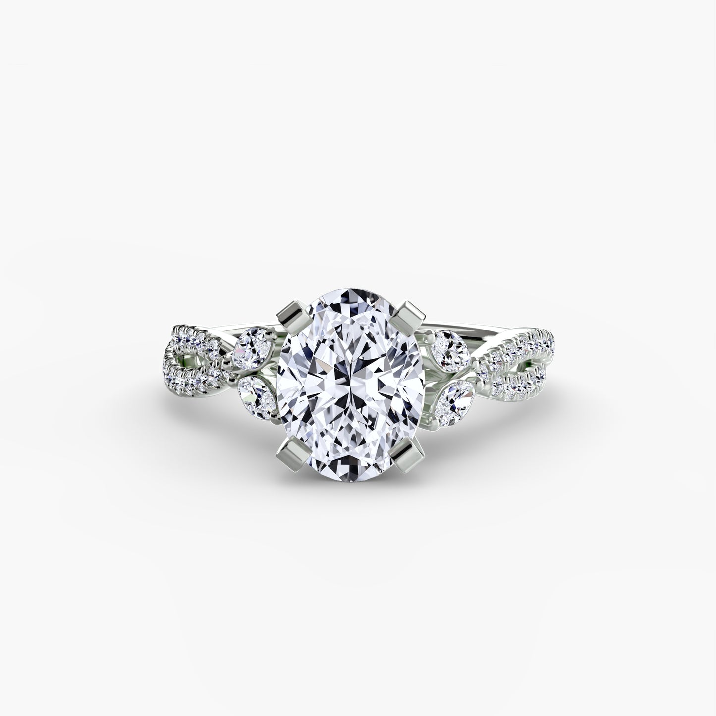 The "Madrid" Twist Pavé Ring