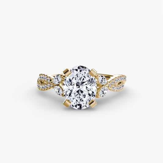 The "Madrid" Twist Pavé Ring