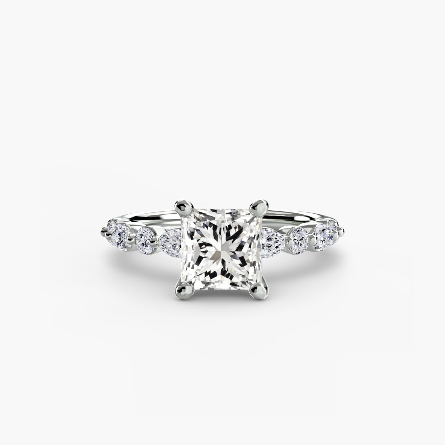 The "Seville" Solitaire with Eternity Pavé