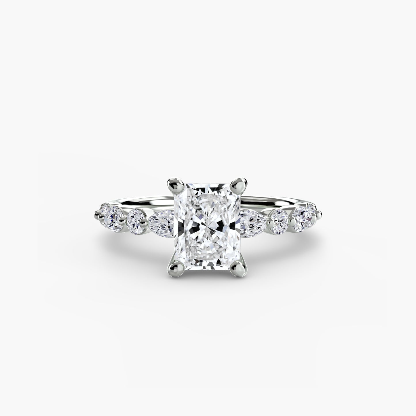 The "Seville" Solitaire with Eternity Pavé