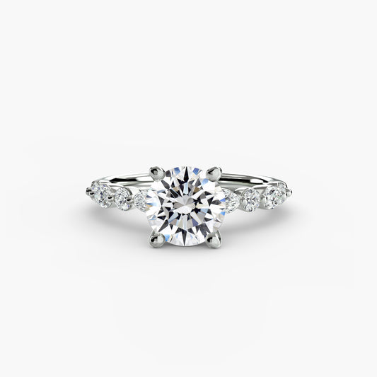 The "Seville" Solitaire with Eternity Pavé
