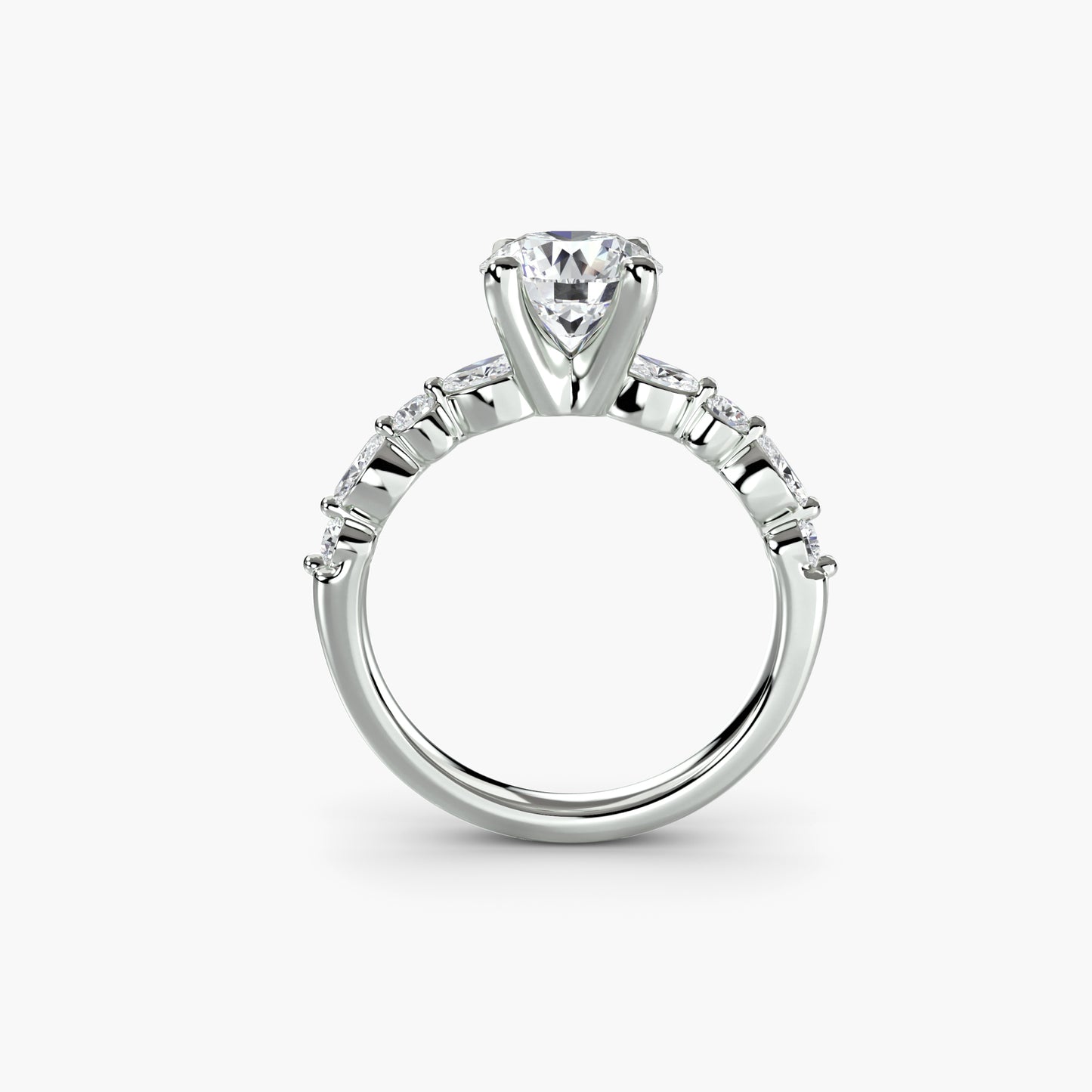 The "Seville" Solitaire with Eternity Pavé