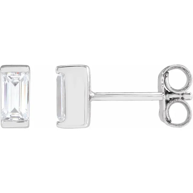 14K White Gold 3/8 CTW Lab-Grown Diamond Earrings
