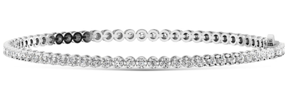.925 Silver Lab Grown Diamond Illusion Tennis Bracelet, 1 carat total weight, 7" long
